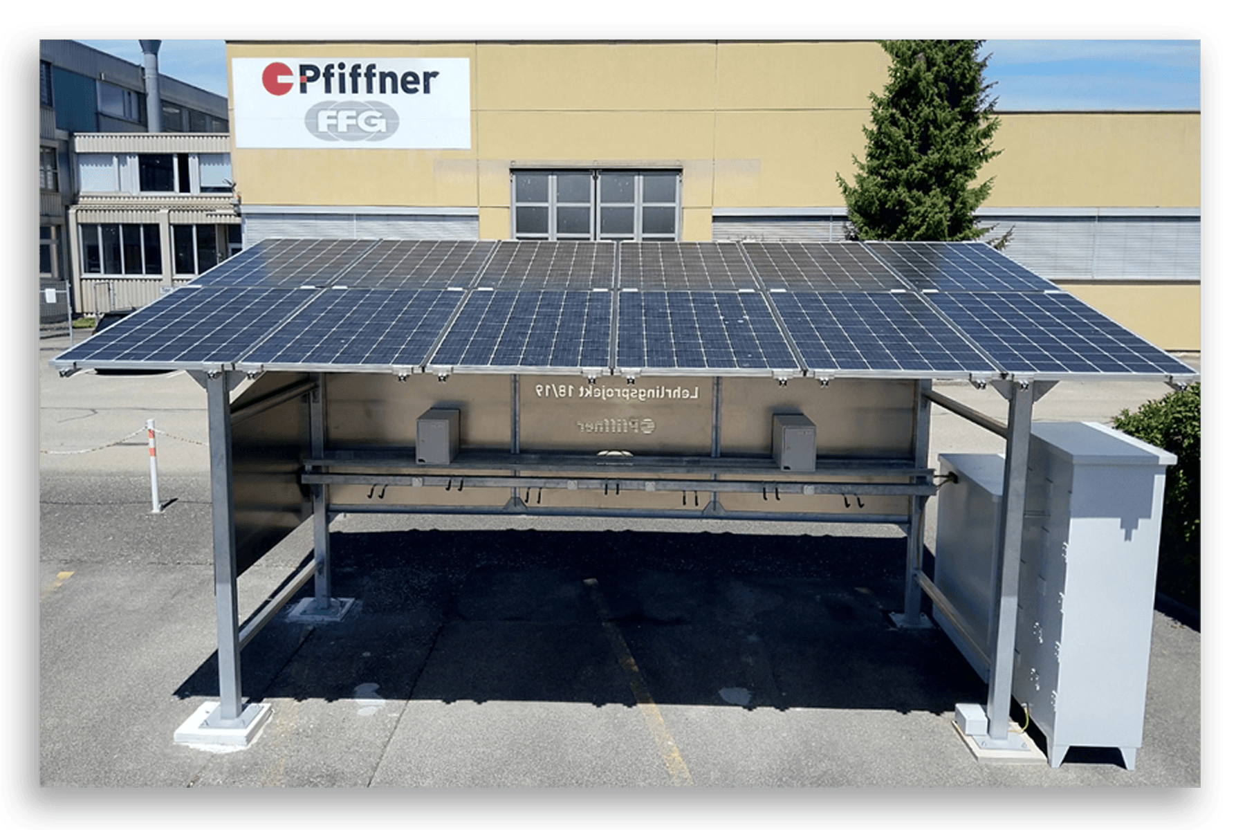 E - bike shelter at Pfiffner